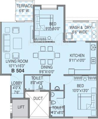 Ravindra Shree Ravi Enclave (2BHK+2T (1,449 sq ft) 1449 sq ft)