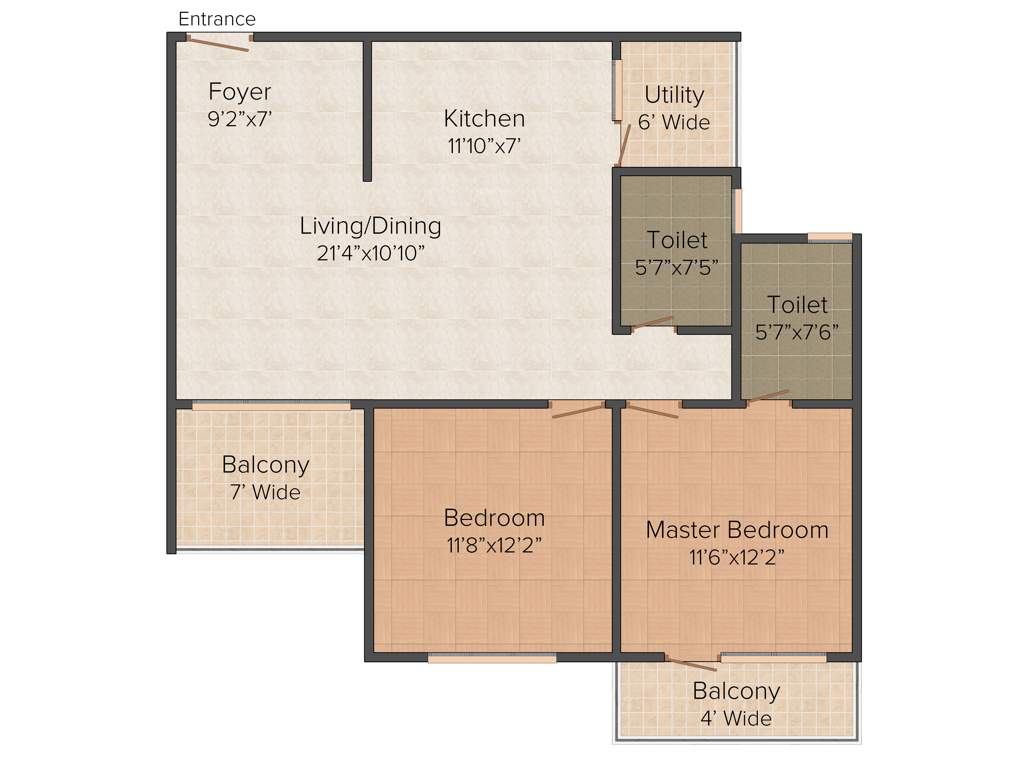 JBB Everest Buildtech Pvt Ltd Grand Square (2BHK+2T (1,240 sq ft) 1240 sq ft)