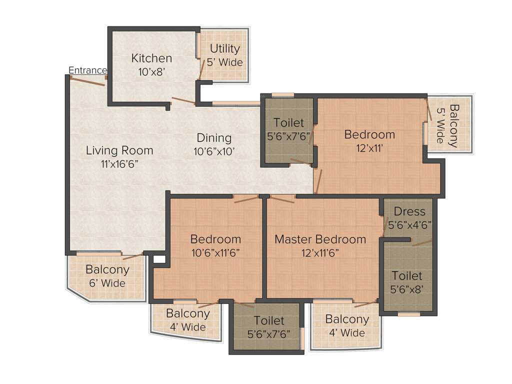 JBB Everest Buildtech Pvt Ltd Grand Square (3BHK+3T (1,430 sq ft) 1430 sq ft)