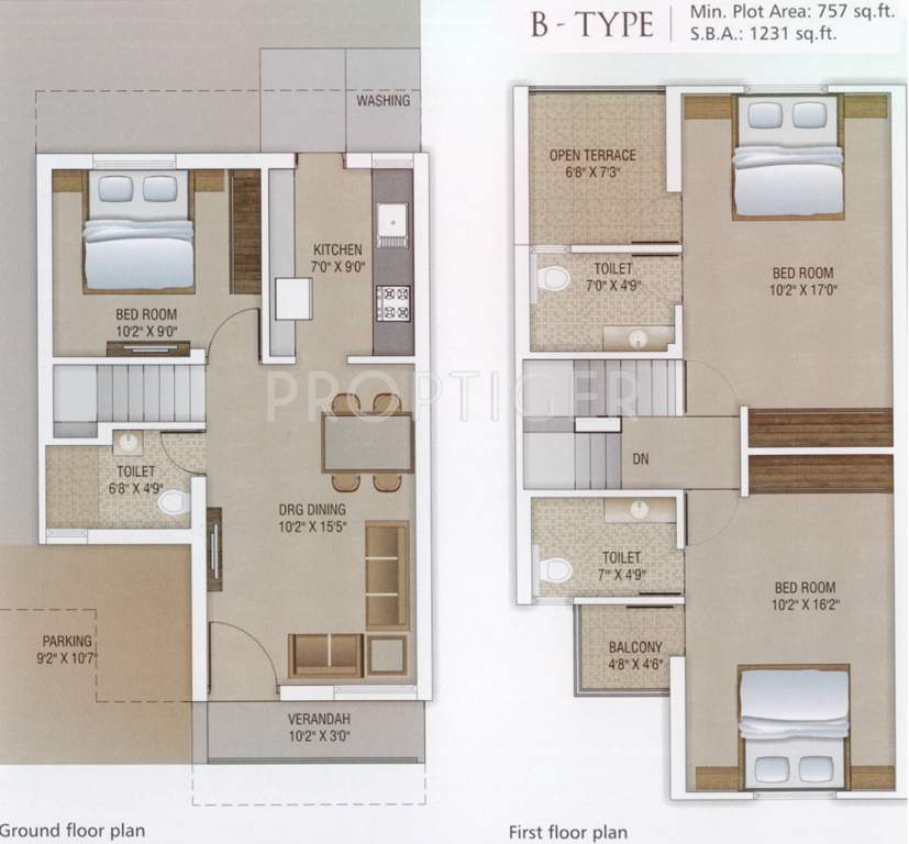 Vedant Vatsalya Kunj (3BHK+3T (1,231 sq ft) 1231 sq ft)