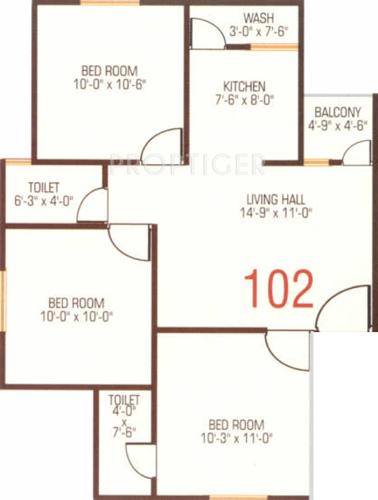 Pearl Harmony Elite (3BHK+2T (750 sq ft) 750 sq ft) Pearl Harmony Elite (3BHK+2T (750 sq ft) 750 sq ft)