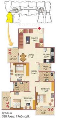 RSR Housing and Construction Pvt Ltd Opel Regency (3BHK+3T (1,765 sq ft) 1765 sq ft) RSR Housing and Construction Pvt Ltd Opel Regency (3BHK+3T (1,765 sq ft) 1765 sq ft)