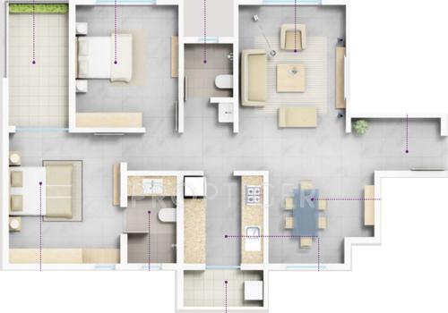 Global Olaan (2BHK+2T (861 sq ft) 861 sq ft) Global Olaan (2BHK+2T (861 sq ft) 861 sq ft)