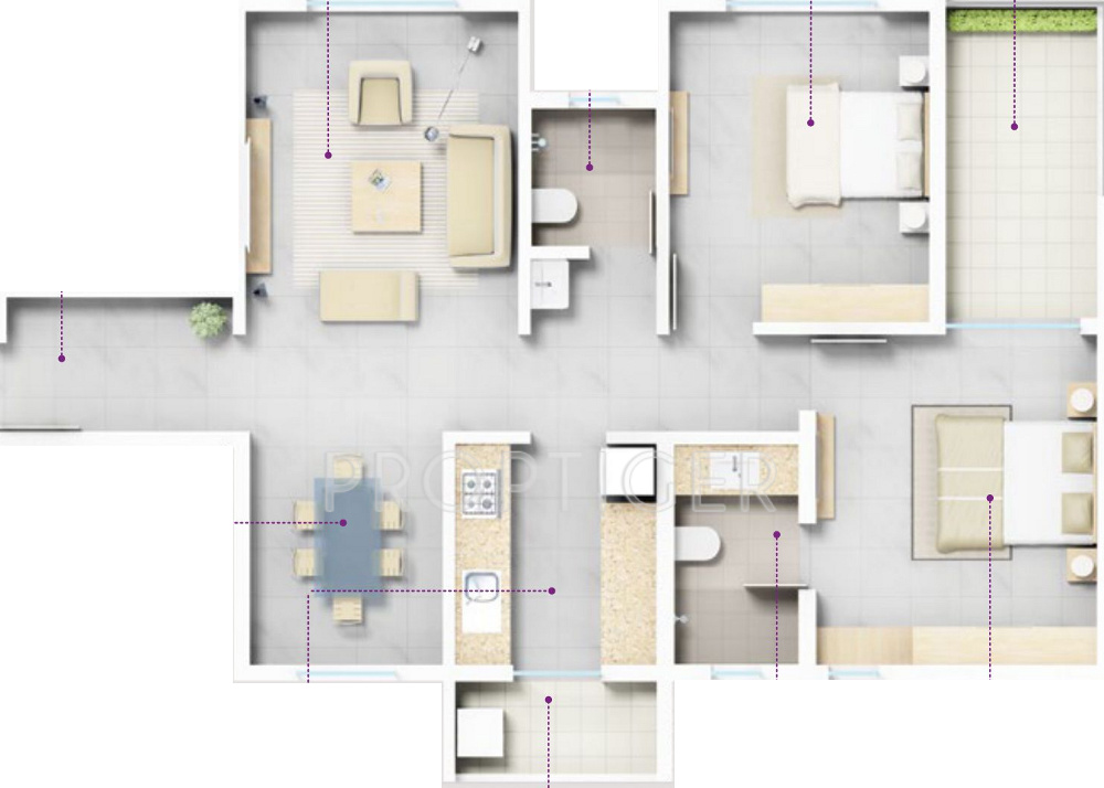 Global Olaan (2BHK+2T (842 sq ft) 842 sq ft) Global Olaan (2BHK+2T (842 sq ft) 842 sq ft)
