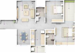 Global Olaan (2BHK+2T (842 sq ft) 842 sq ft) Global Olaan (2BHK+2T (842 sq ft) 842 sq ft)