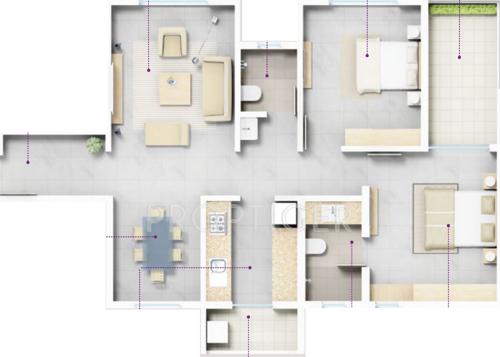 Global Olaan (2BHK+2T (842 sq ft) 842 sq ft) Global Olaan (2BHK+2T (842 sq ft) 842 sq ft)