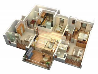 Gammon Shrishti CBD (3BHK+3T (1,600 sq ft) 1600 sq ft)