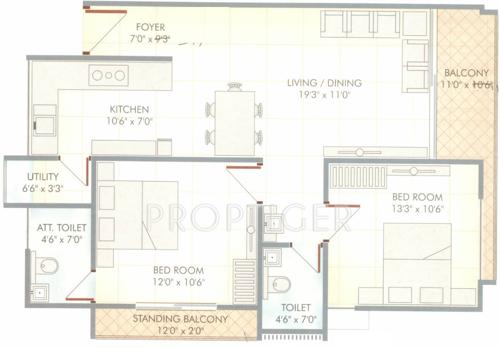 Shivas Savoy (2BHK+2T (1,150 sq ft) 1150 sq ft)