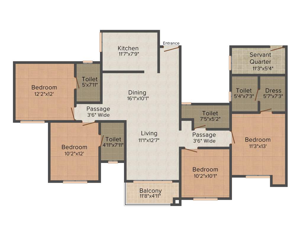 Ideal Greens (4BHK+4T (2,050 sq ft) 2050 sq ft)