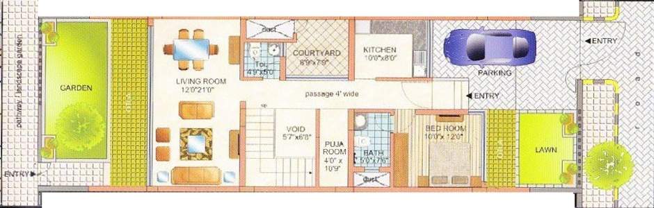 Standard Nakshatra (3BHK+3T (2,350 sq ft) 2350 sq ft)