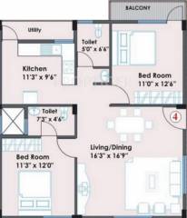 Flora Anand Kuteera (2BHK+2T (1,060 sq ft) 1060 sq ft) Flora Anand Kuteera (2BHK+2T (1,060 sq ft) 1060 sq ft)