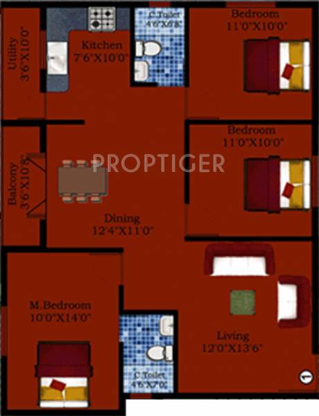 DS DSMAX SANKALP (3BHK+2T (1,470 sq ft) 1470 sq ft)