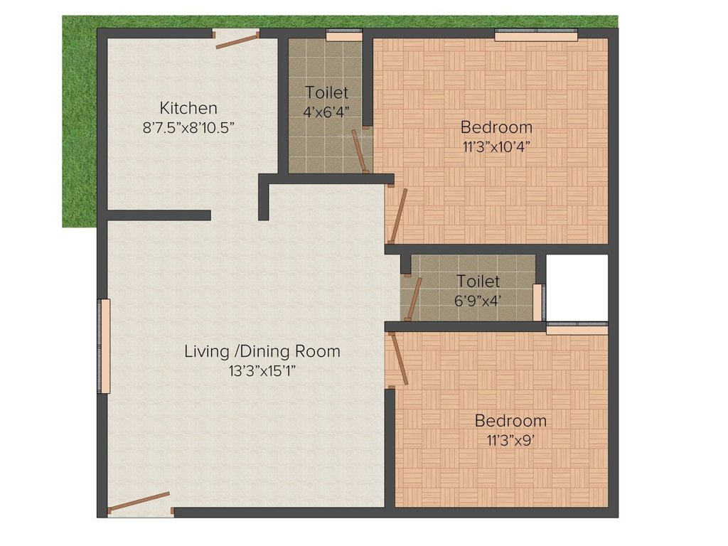 Shree Shree Vishnu Flats (2BHK+2T (793 sq ft) 793 sq ft)