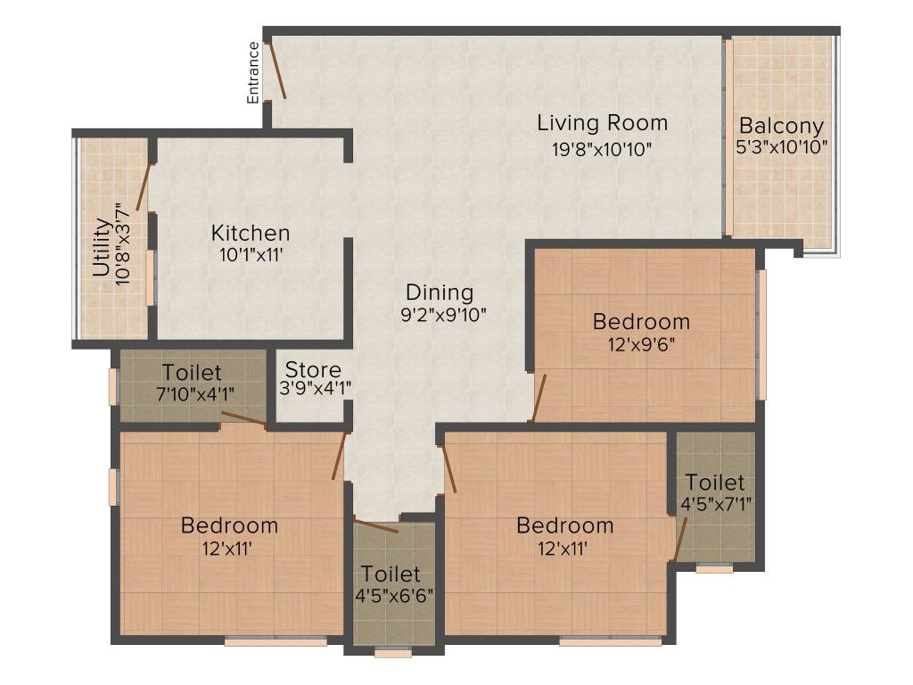 Rushiraj Habitat (3BHK+3T (1,550 sq ft) 1550 sq ft)