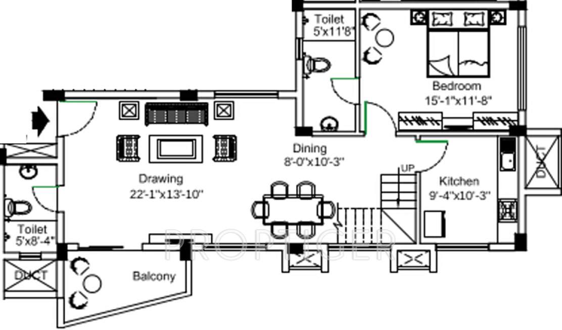 Neon (3BHK+3T (2,341 sq ft) 2341 sq ft)