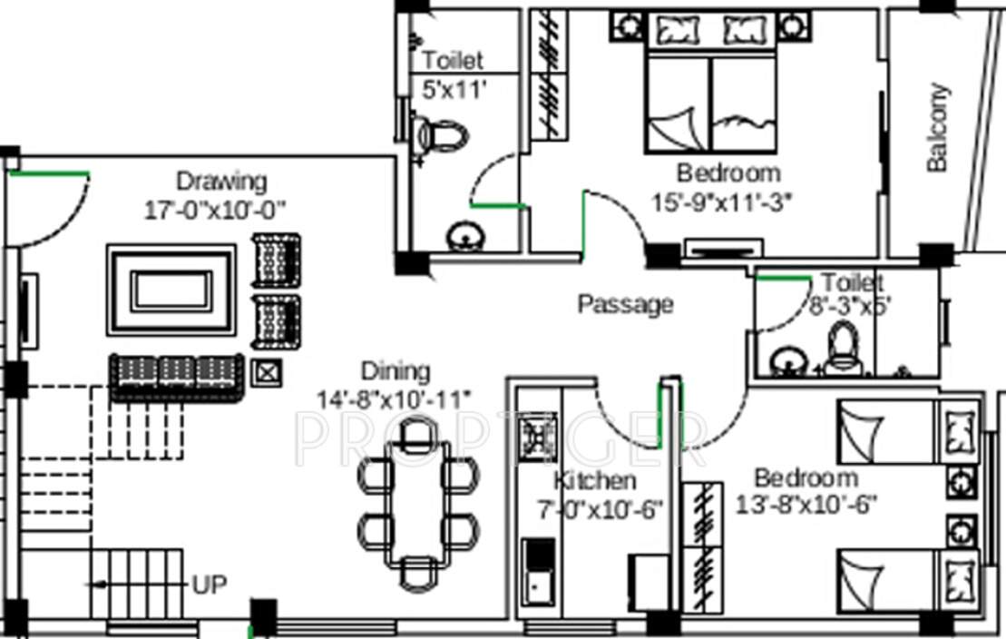  Neon (4BHK+4T (3,184 sq ft) 3184 sq ft)