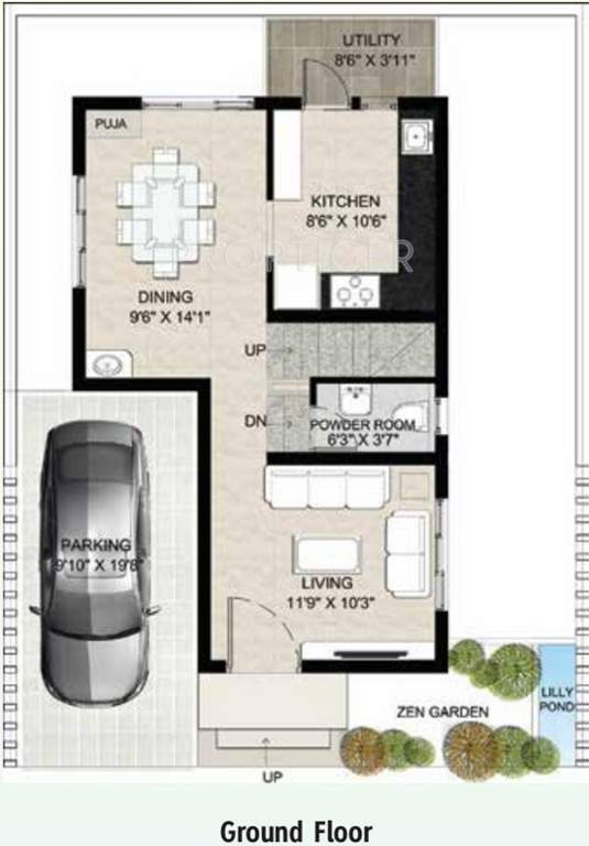 Artha Zen (3BHK+3T (2,268 sq ft) 2268 sq ft)