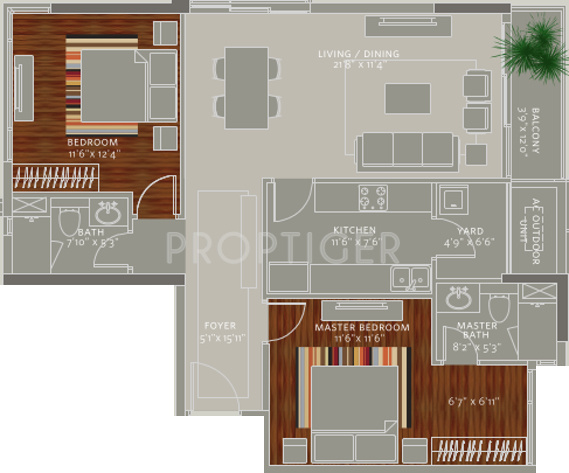 Ceebros The Atlantic (2BHK+2T (1,325 sq ft) 1325 sq ft)