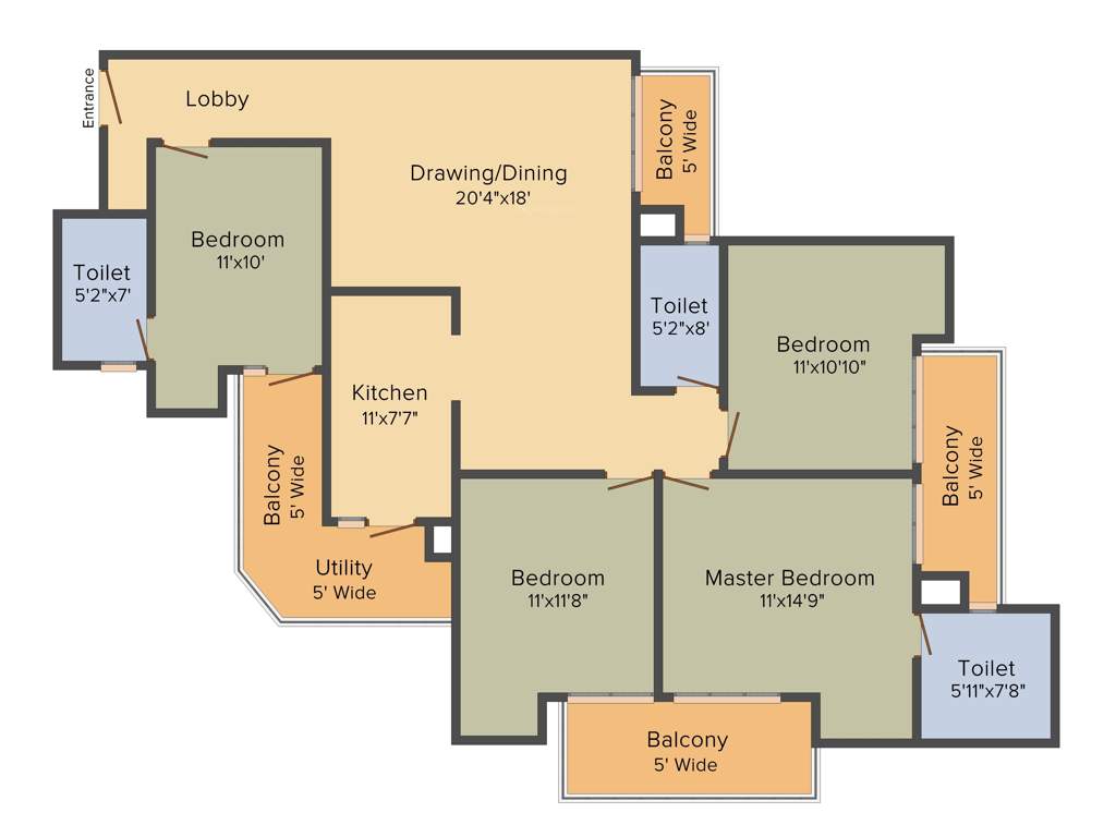 Sam Palm Olympia (4BHK+3T (1,906 sq ft) 1906 sq ft)
