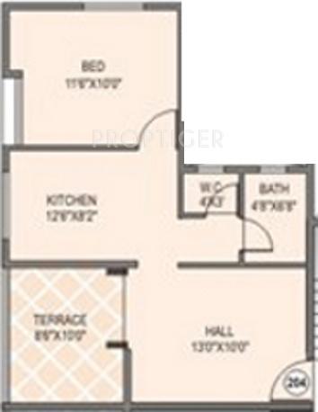 Vrindavan Barsana Aangan (1BHK+1T (655 sq ft) 655 sq ft)