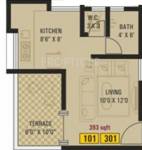 Vrindavan Barsana Enclave (1BHK+1T (393 sq ft) 393 sq ft)