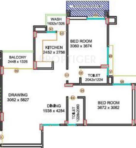 Aakriti Aquacity Shipra (2BHK+2T (1,125 sq ft) 1125 sq ft) Aakriti Aquacity Shipra (2BHK+2T (1,125 sq ft) 1125 sq ft)