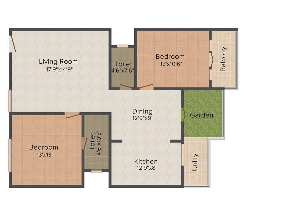 Elegant Embassy (2BHK+2T (1,275 sq ft) 1275 sq ft)