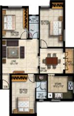 Malles Alankar (3BHK+2T (1,187 sq ft) 1187 sq ft) Malles Alankar (3BHK+2T (1,187 sq ft) 1187 sq ft)