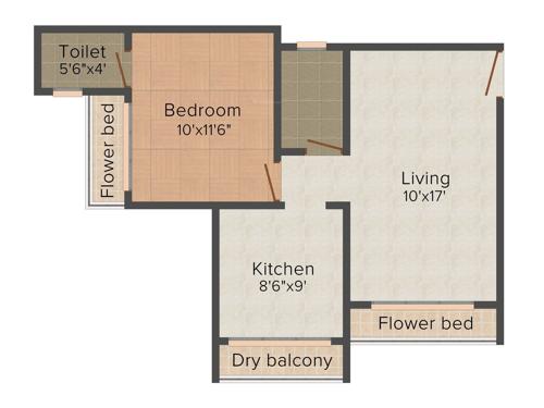 Nine Global Heights (1BHK+2T (665 sq ft) 665 sq ft)