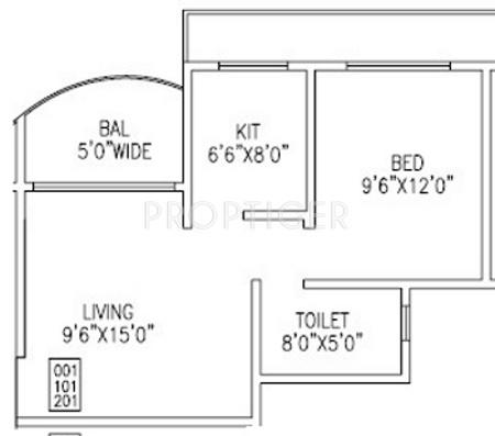Sankalp Gold Crest (1BHK+1T (655 sq ft) 655 sq ft)