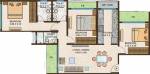 Floor Plan (3BHK+3T) Options Developers Yogniti Floor Plan (3BHK+3T)