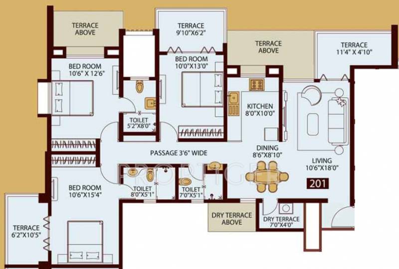 Sukhwani Empire Square (3BHK+3T (1,606 sq ft) 1606 sq ft)