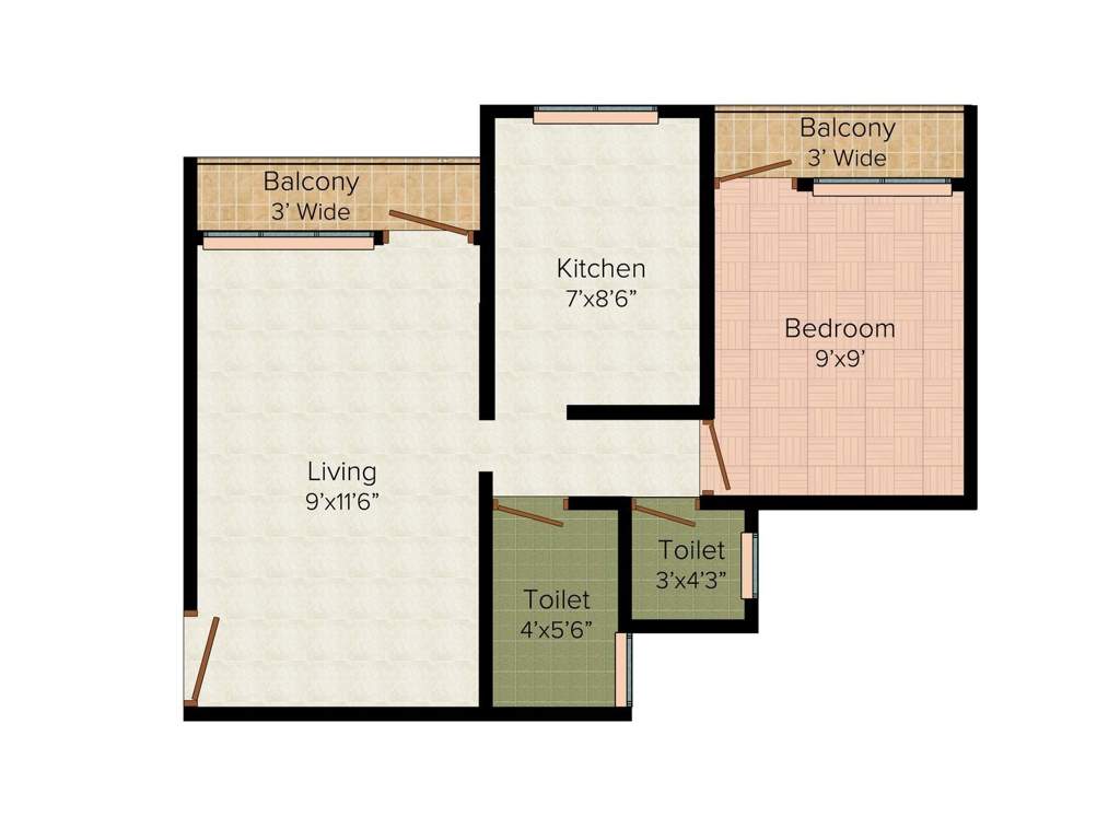 Sankalp Sankalp Dham (1BHK+1T (495 sq ft) 495 sq ft)