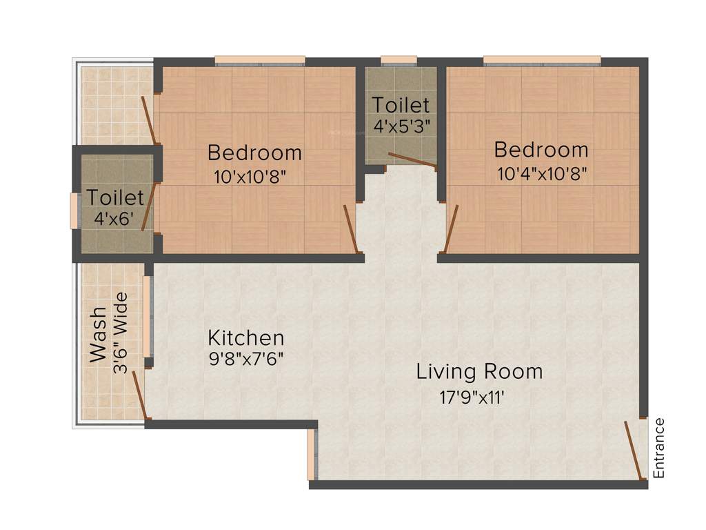 Jay Nisarg Greens (2BHK+2T (970 sq ft) 970 sq ft)