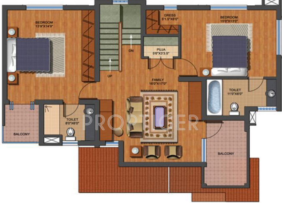 MIMS Springdale (3BHK+4T (3,500 sq ft) + Study Room 3500 sq ft)