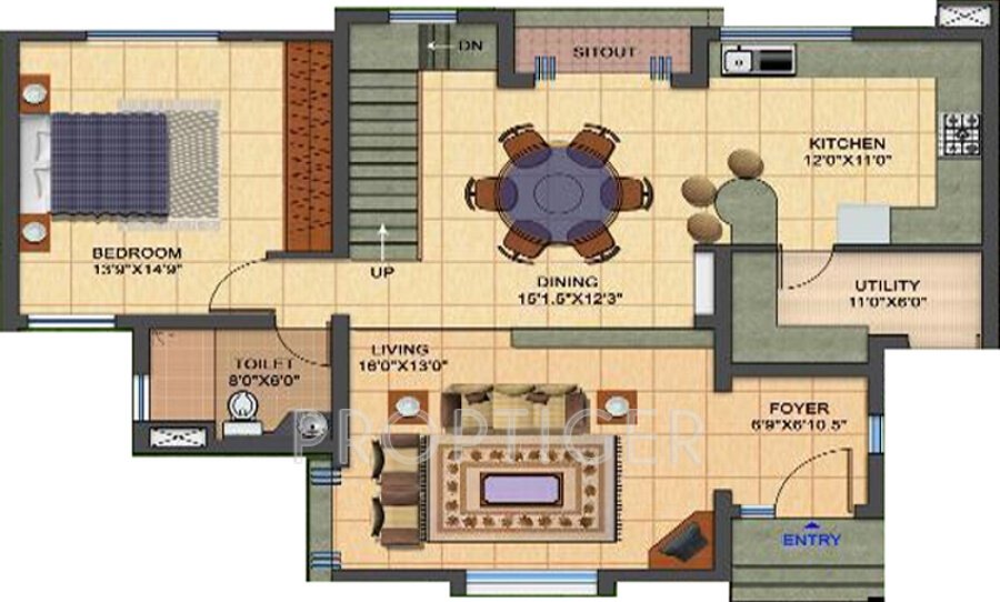 MIMS Springdale (3BHK+4T (3,500 sq ft) + Study Room 3500 sq ft)