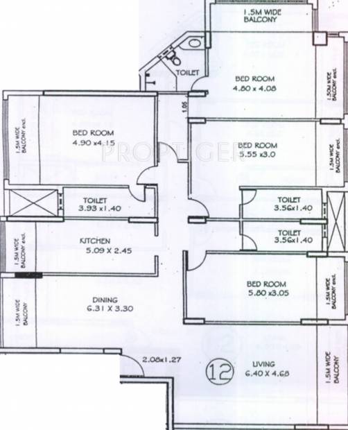 Kamat Construction Pvt Ltd Marao Kenny Complex (4BHK+4T (2,895 sq ft) 2895 sq ft)