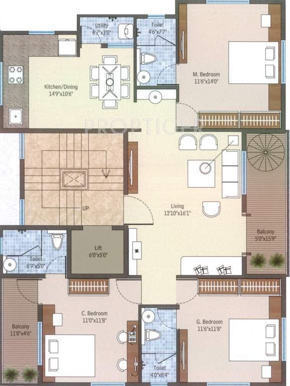 Joshi Samruddhi Shruti (3BHK+3T (1,609 sq ft) 1609 sq ft)