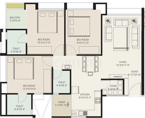 Vasupujya 15 Pavilions (3BHK+3T (1,500 sq ft) 1500 sq ft)