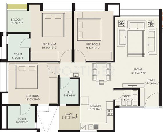 Vasupujya 15 Pavilions (3BHK+3T (1,500 sq ft) 1500 sq ft) Vasupujya 15 Pavilions (3BHK+3T (1,500 sq ft) 1500 sq ft)