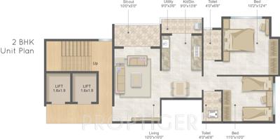 Anurag Ela (2BHK+2T (930 sq ft) 930 sq ft)