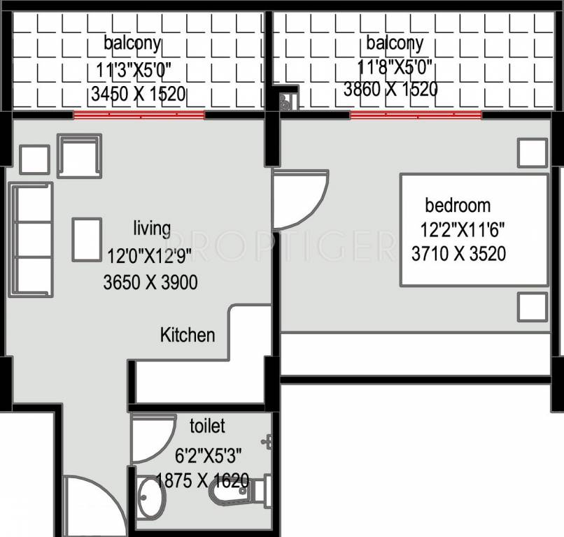 IMG Elite (1BHK+1T (750 sq ft) 750 sq ft)