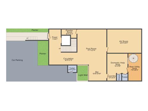 Wave Belleville Park (5BHK+5T (6,500 sq ft)   Servant Room 6500 sq ft)