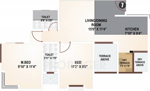 Austin Rahiville (2BHK+2T (885 sq ft) 885 sq ft)