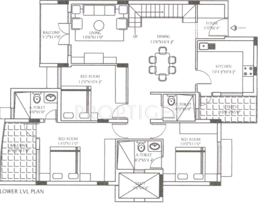 IN Everglades (3BHK+3T (2,083 sq ft) 2083 sq ft)