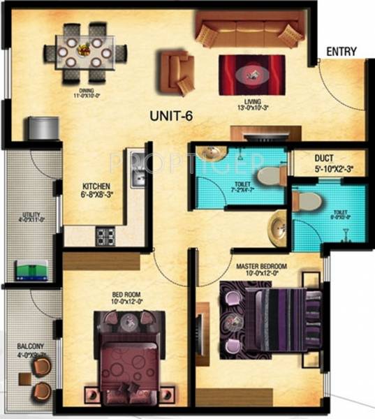 LN Varanasi Enclave (2BHK+2T (1,037 sq ft) 1037 sq ft)