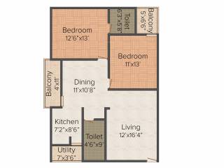 Nest Shades Pvt Ltd Nest Vibhav (2BHK+2T (1,153 sq ft) 1153 sq ft) Nest Shades Pvt Ltd Nest Vibhav (2BHK+2T (1,153 sq ft) 1153 sq ft)