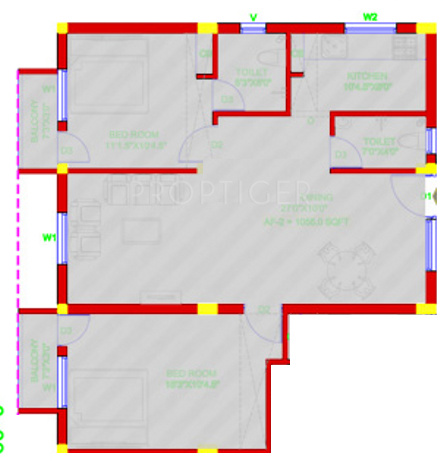 Aashriwad Godawari Apartment (2BHK+2T (736 sq ft) 736 sq ft) Aashriwad Godawari Apartment (2BHK+2T (736 sq ft) 736 sq ft)