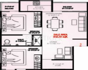 Amit Ria Empire (2BHK+2T (948 sq ft) 948 sq ft)