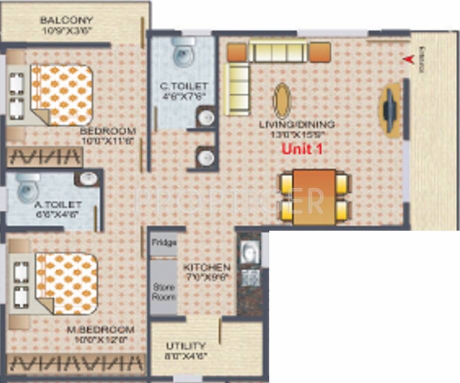 Nishitas A Square (2BHK+2T (1,000 sq ft) 1000 sq ft) Nishitas A Square (2BHK+2T (1,000 sq ft) 1000 sq ft)